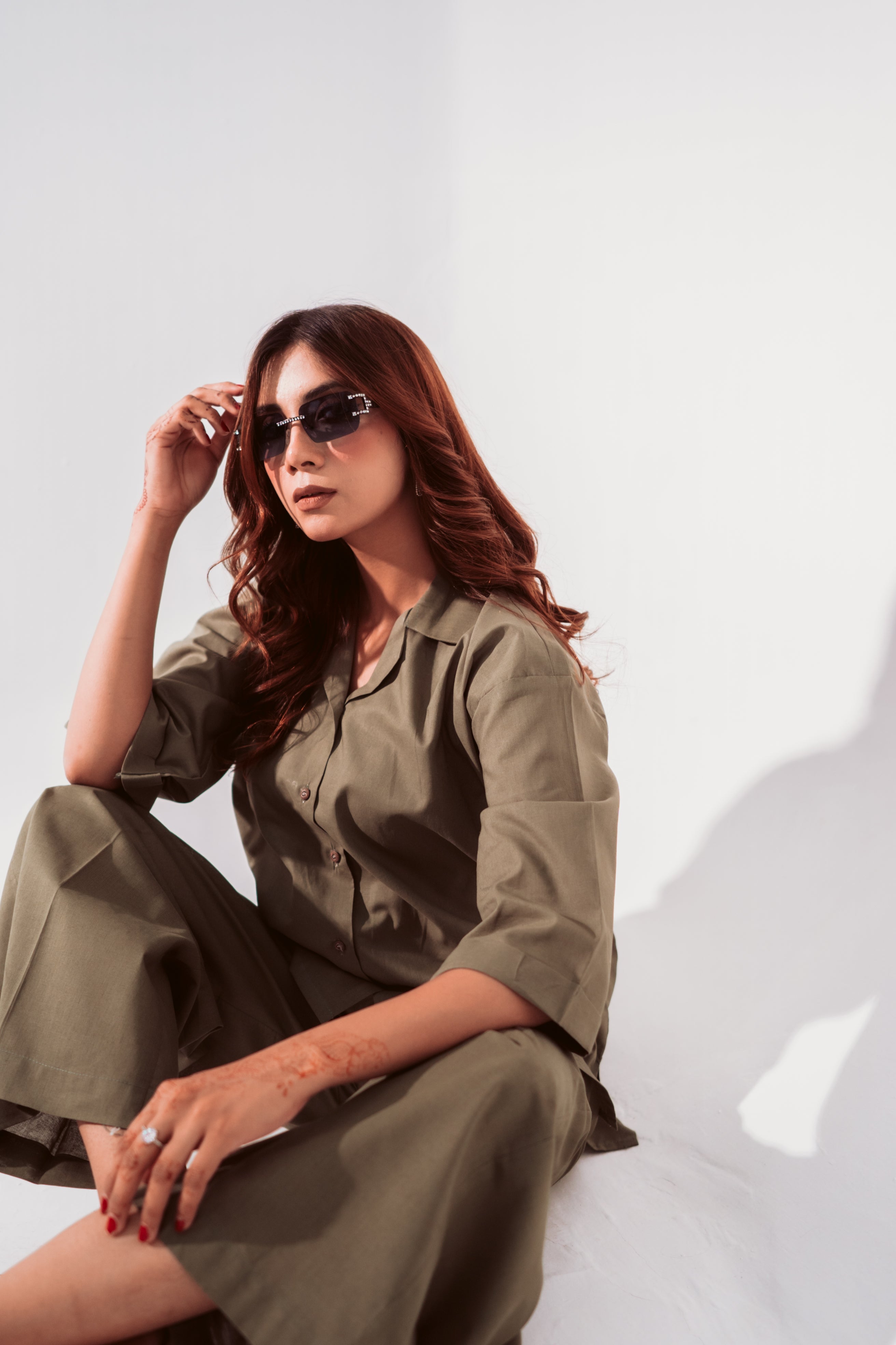 Army Green Summer Cord Set