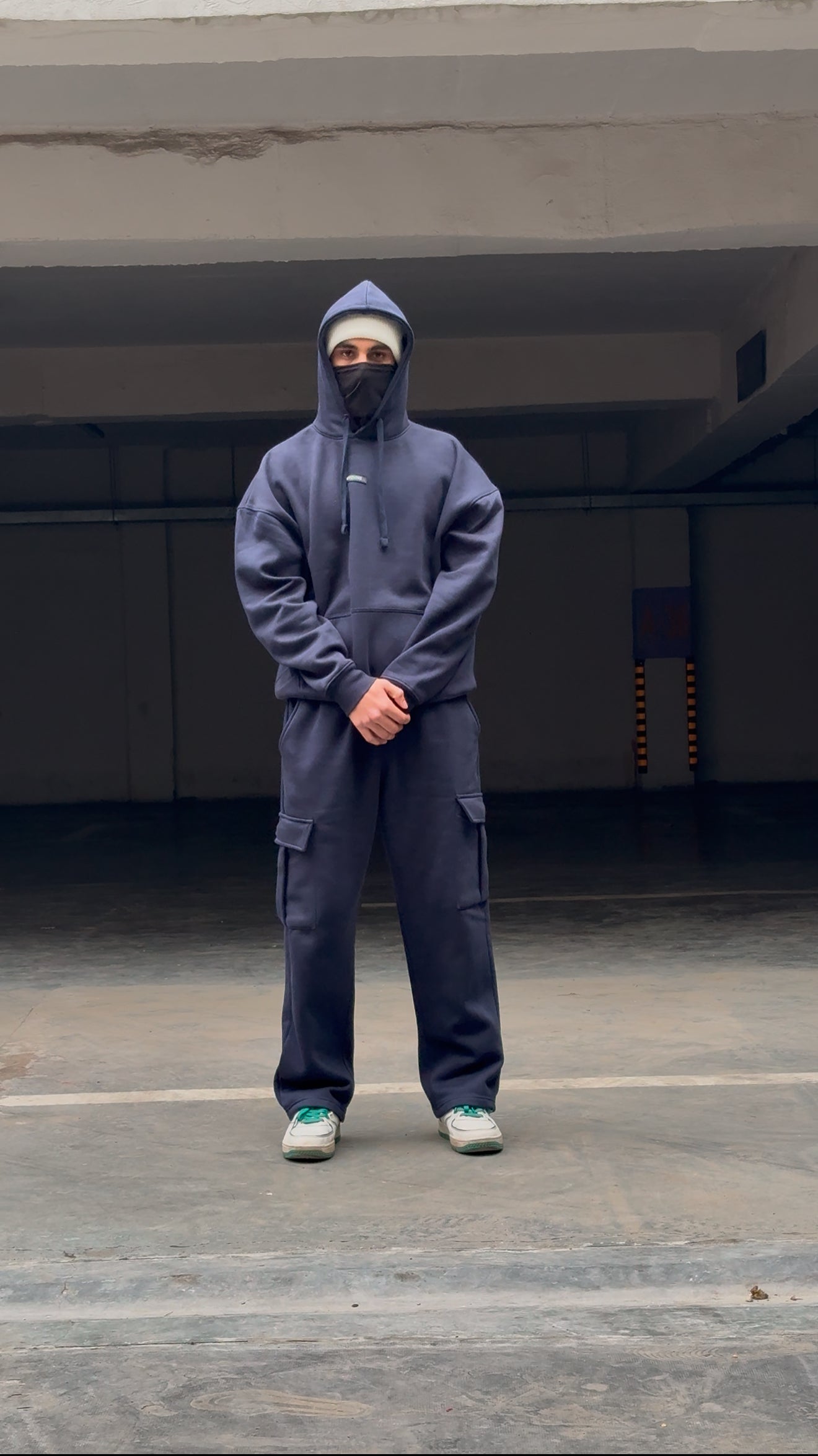 Unisex Navy blue cord-set