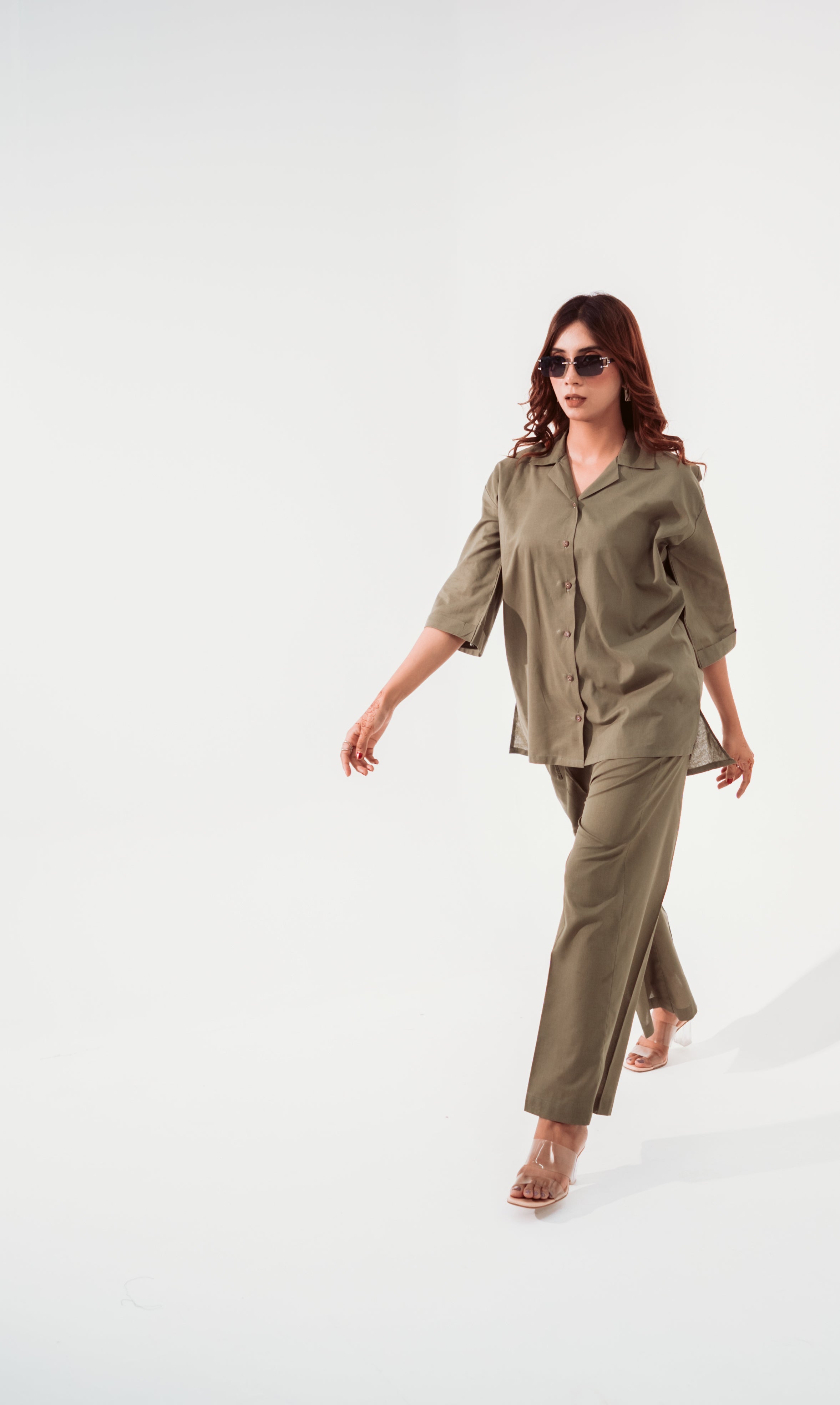 Army Green Summer Cord Set