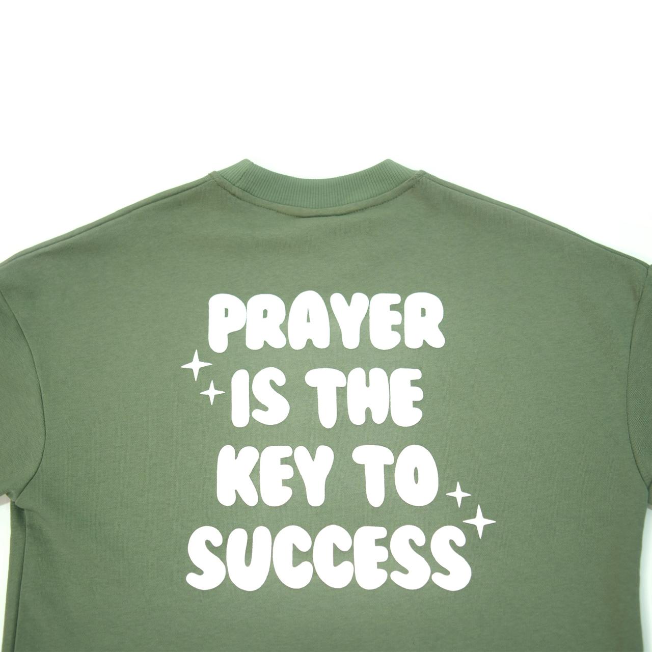 Unisex PRAY puff print oversize Tee Shirt