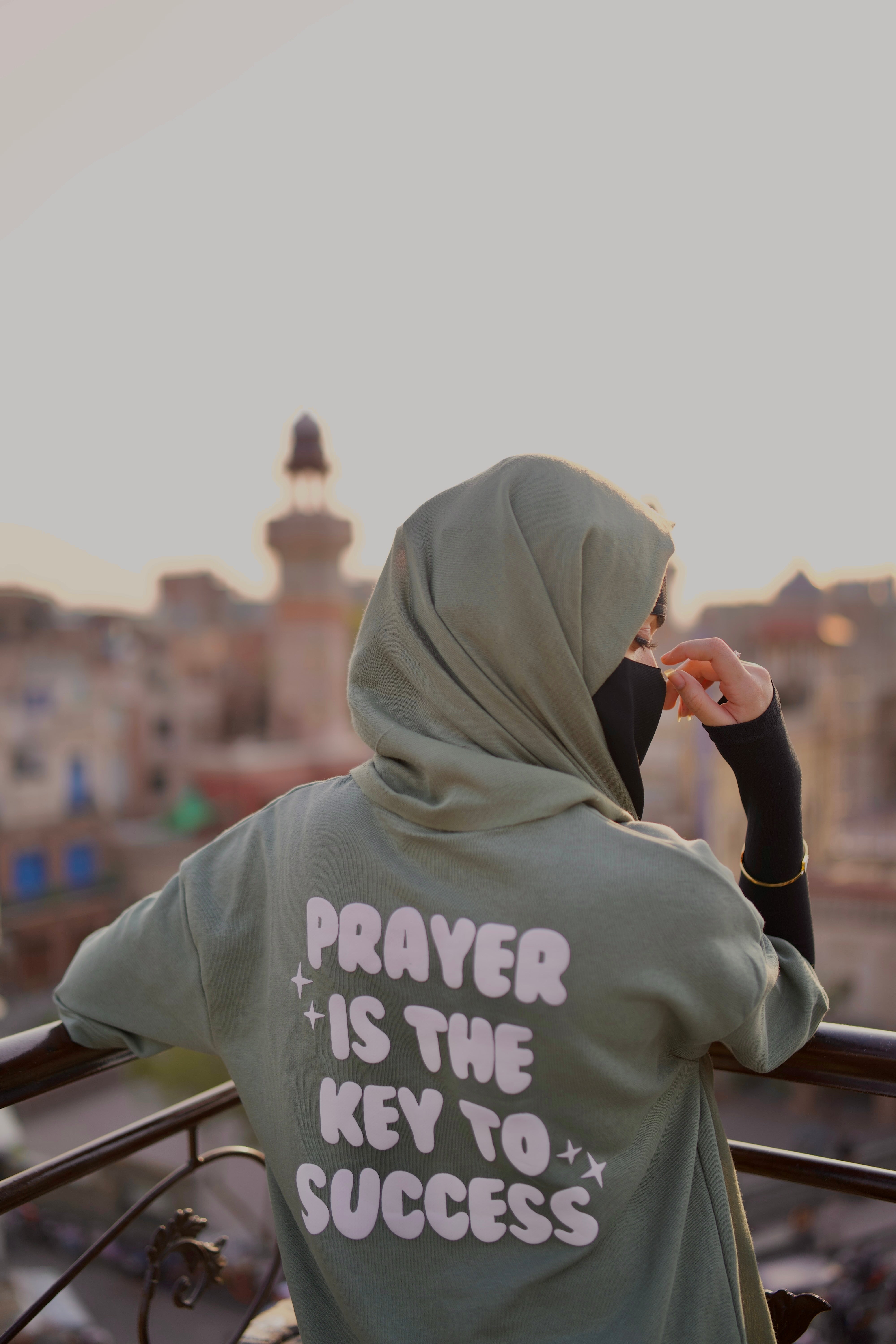Unisex PRAY puff print oversize Tee Shirt
